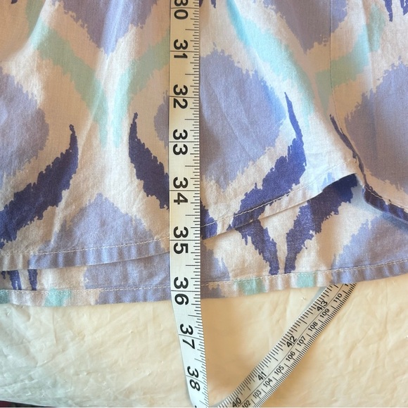 BOO GEMES Violet Ikat Patterned Button Down Shirt Dress Swim Cover S/XS Resort - Picture 9 of 9
